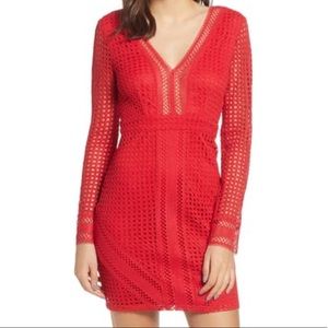 ASTR mesh body con dress